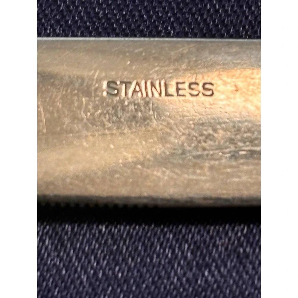 Set of 6 Stainless Steel Steak Knives Handmade Japan 4in Straight Edge Silver[B]